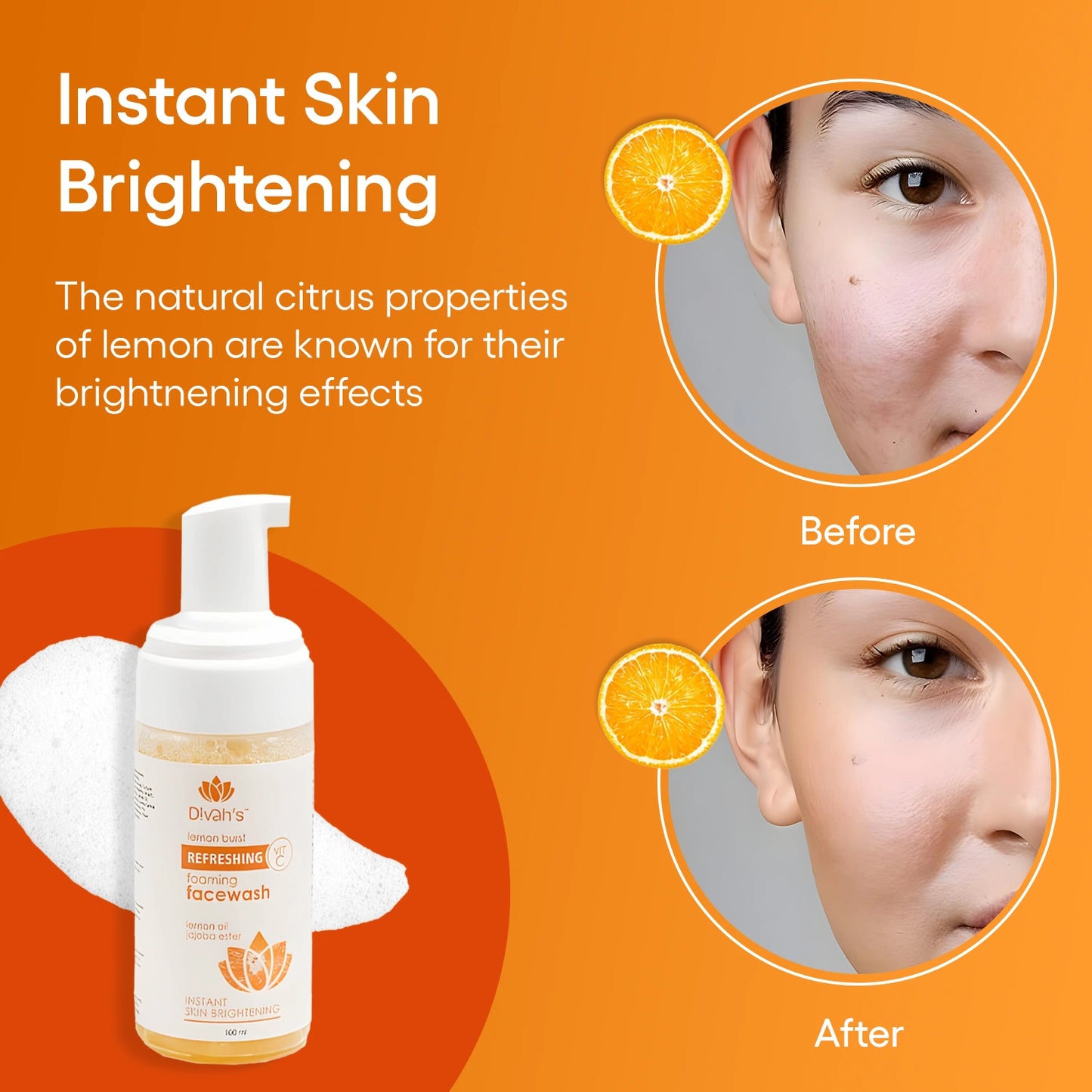 Vitamin C & Lemon Burst Skin Brightening Foaming Face Wash